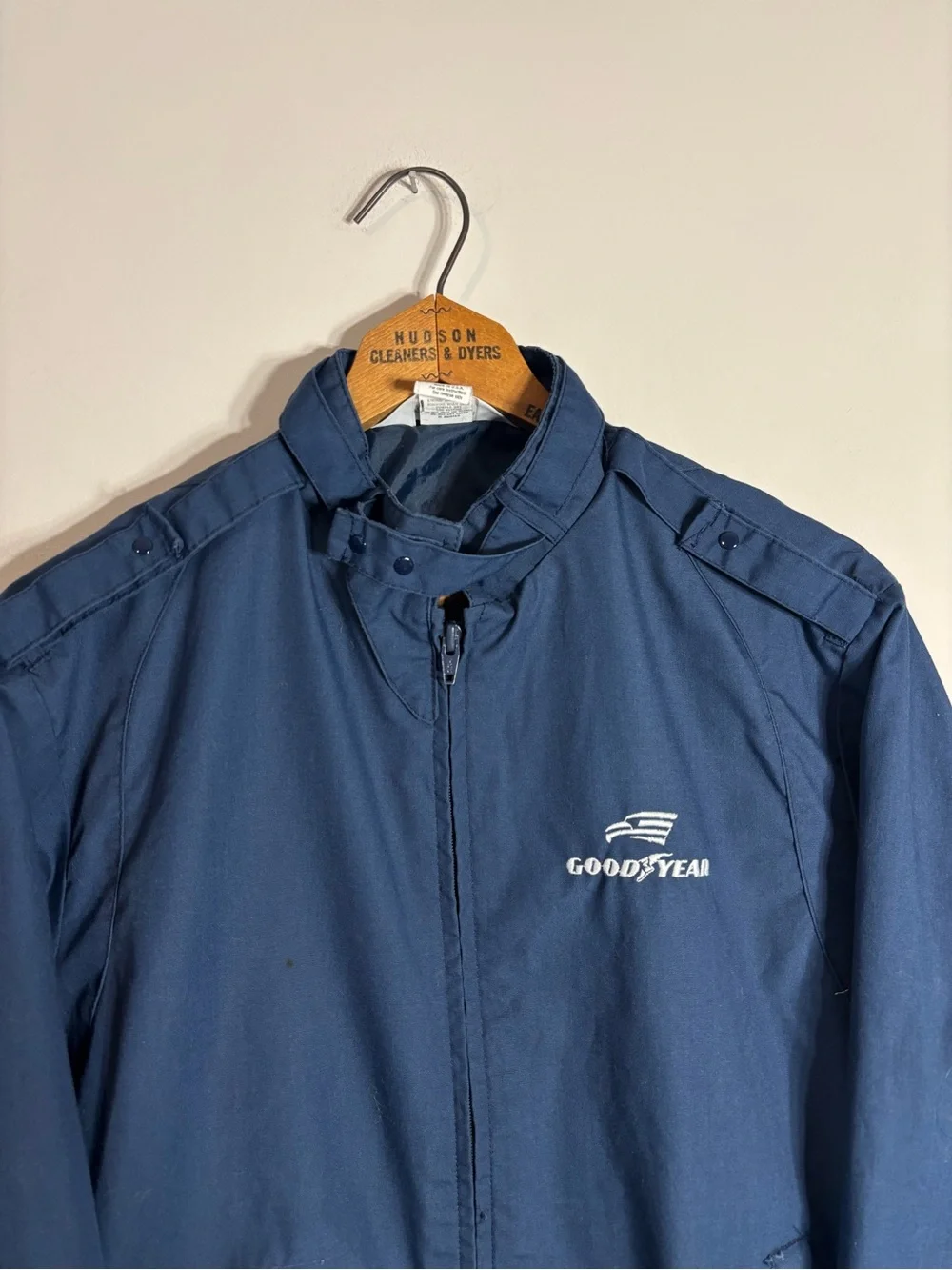 Vintage Goodyear Official Racing Apparel Jacket Chinstrap USA